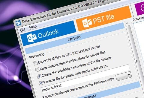 Outlook email extraction kit