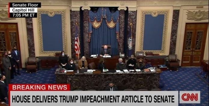 House managers deliver impeachment article to Senate