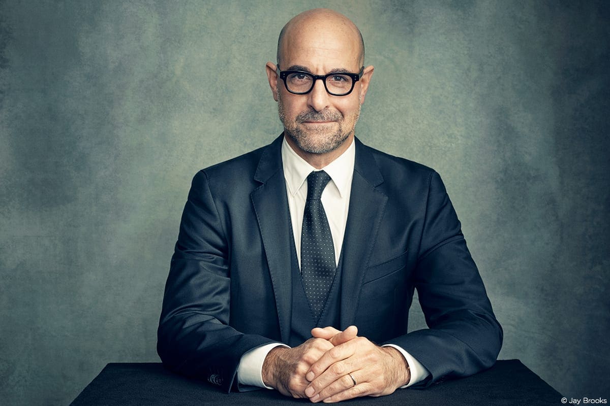 stanley tucci blue shirt
