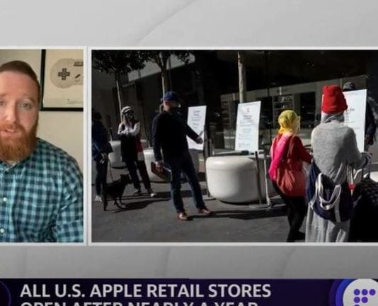 Apple opens all US retail stores after being closed for nearly a year due to coronavirus