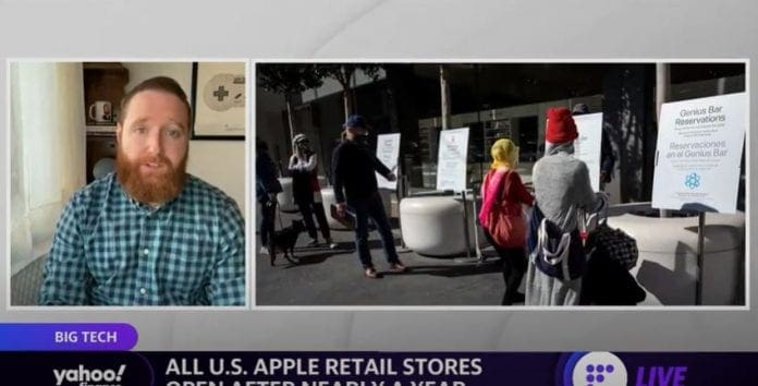 Apple opens all US retail stores after being closed for nearly a year due to coronavirus