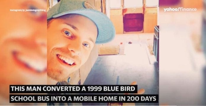 Coast Guard vet converted a 1999 school bus to a luxury mobile home in 200 days