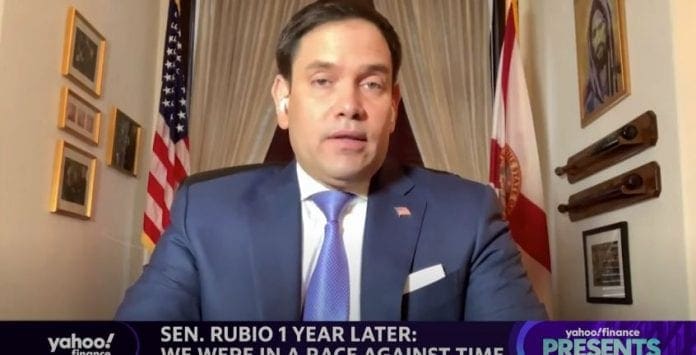 Senator Marco Rubio (R-FL) on passing the Cares Act one year ago: We were in a race against time