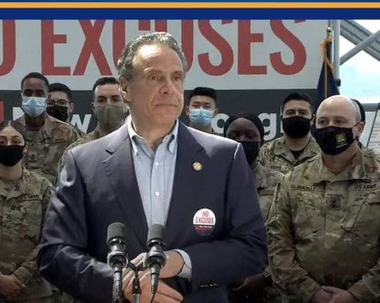 NY Governor Cuomo delivers remarks in NYC at the Javits Convention Center