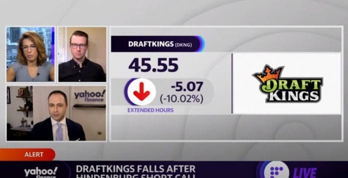 Draftkings shares fall nearly 10% after Hindenburg short call