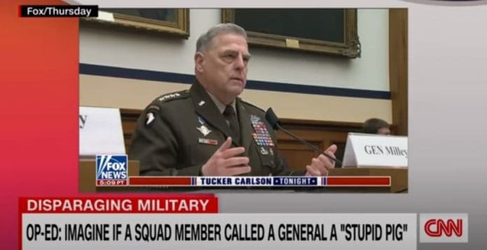 Tucker Carlson calls America's top general a stupid pig