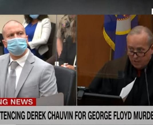 Watch Derek Chauvin as judge reads his sentence