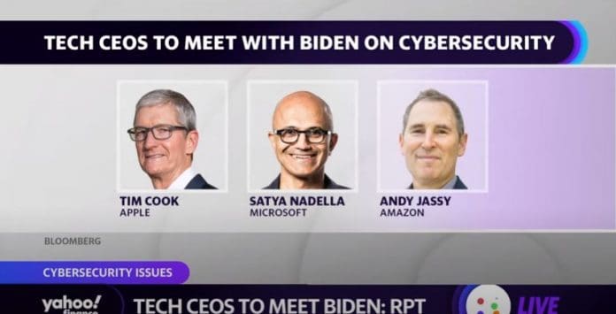 Tech CEOs of Apple, Microsoft, and Amazon to meet with President Biden