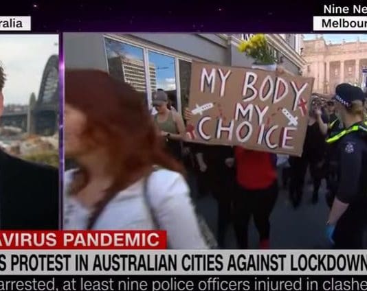 Violent protests against new lockdowns in Australia