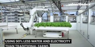 Robot farming helps grow produce using 90% less water and electricity than traditional farms